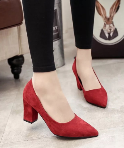 KL802 - Trendy OL Heels Red